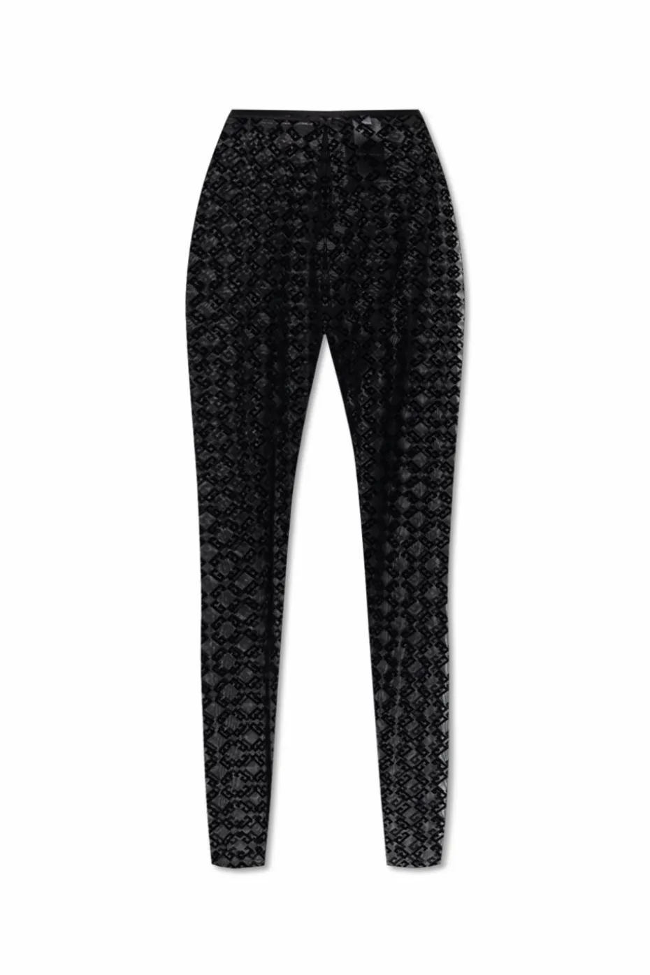Givenchy BLACK Leggings with monogram and velvet finish