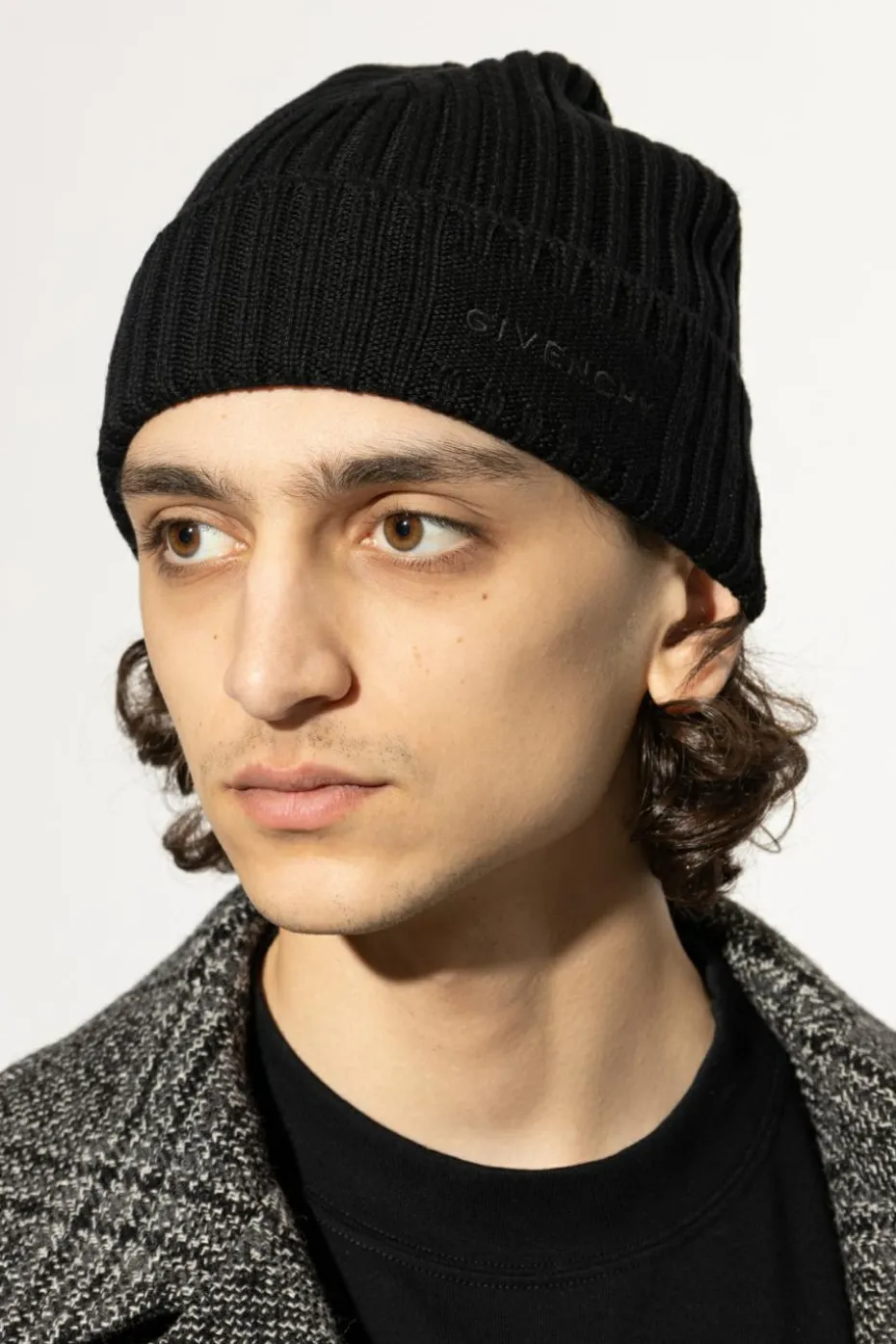 Givenchy BLACK Wool beanie with logo