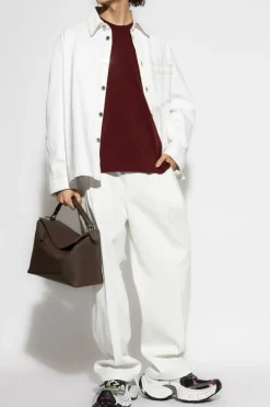 Givenchy BURGUNDY T-shirt with logo patch