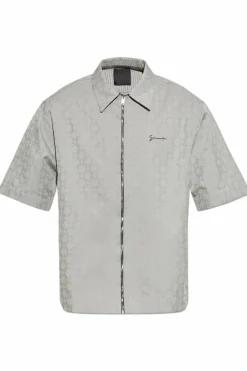 Givenchy GREY Ribbed short-sleeve shirt