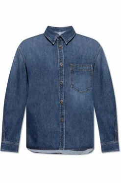 Givenchy NAVY BLUE Denim shirt with pocket