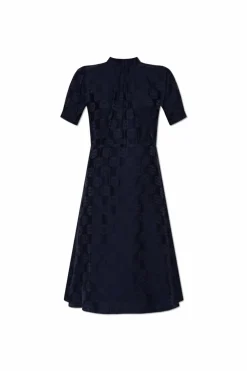 Givenchy NAVY BLUE Dress with stand-up collar