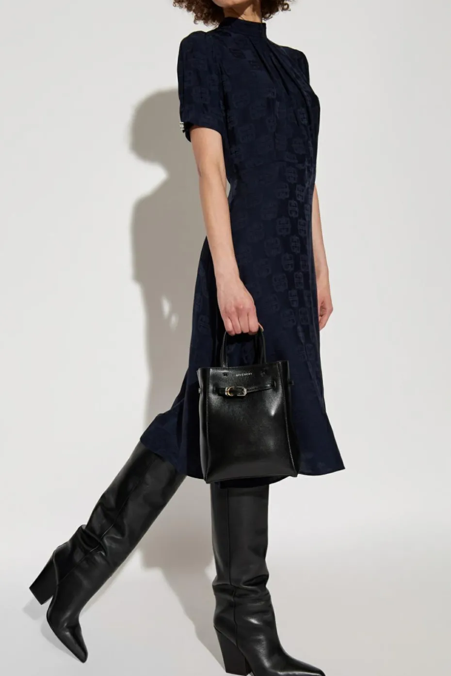 Givenchy NAVY BLUE Dress with stand-up collar
