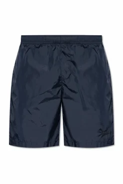 Givenchy NAVY BLUE Swim trunks with logo