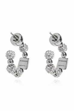 Givenchy SILVER Brass earrings with logo