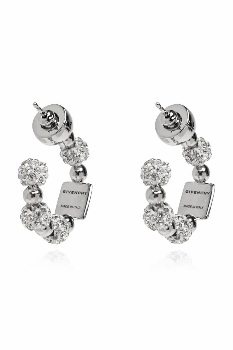 Givenchy SILVER Brass earrings with logo