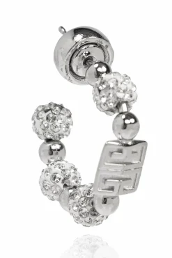 Givenchy SILVER Brass earrings with logo