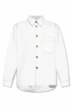 Givenchy WHITE Denim shirt with stitching