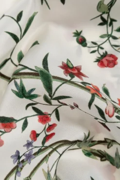 Givenchy WHITE Silk scarf with floral motif