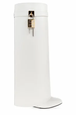 Givenchy WHITE Wedge Heel Boots "Shark Lock"