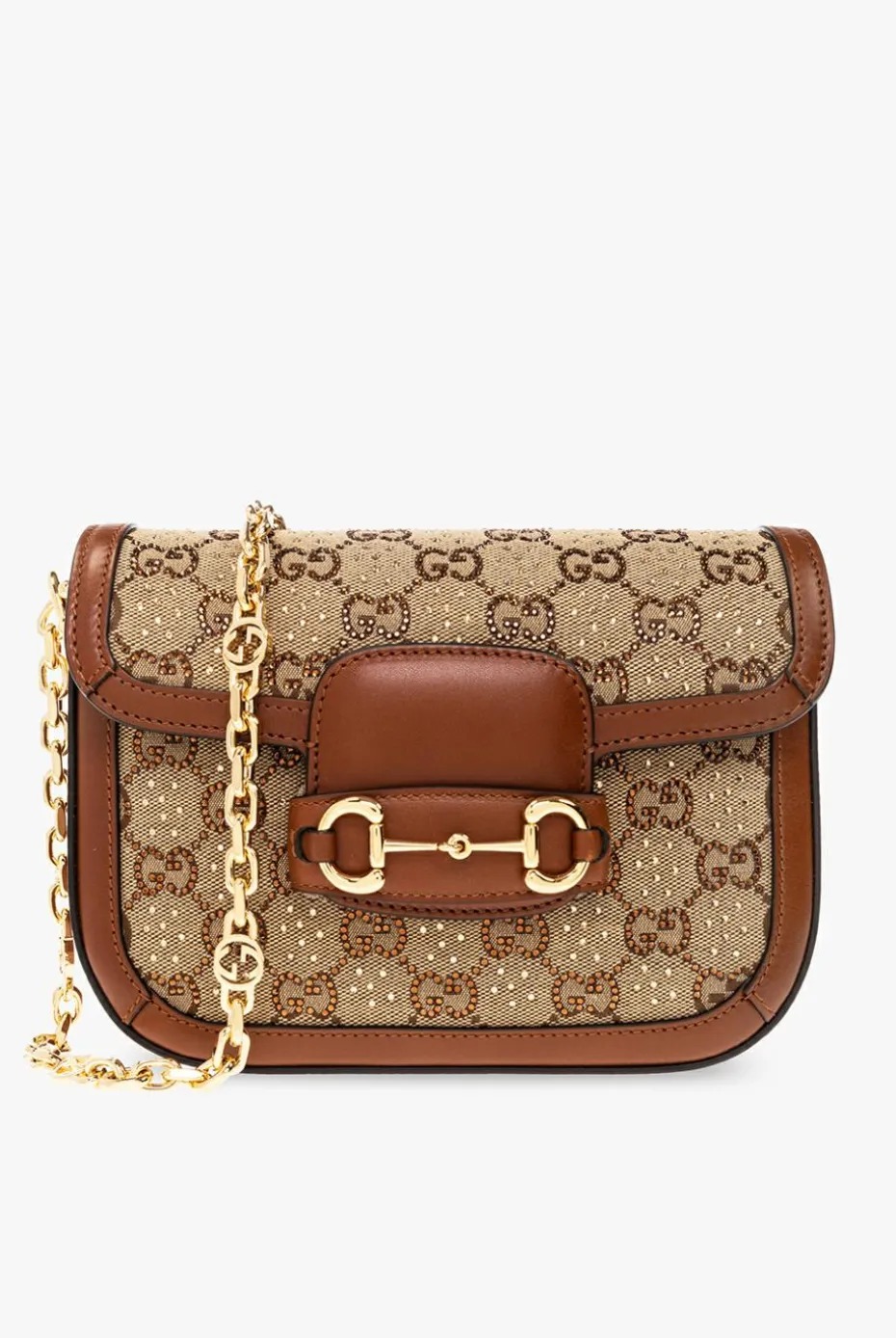 Gucci beige ‘1955 Horsebit Mini’ shoulder bag