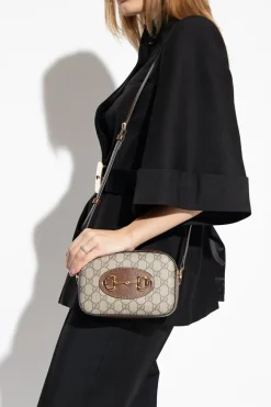 Gucci beige ‘1955 Horsebit Small’ shoulder bag