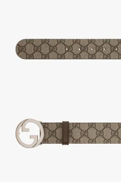 Gucci beige Belt in GG Supreme canvas
