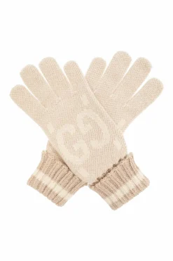 Gucci beige Cashmere gloves