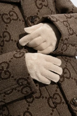 Gucci beige Cashmere gloves