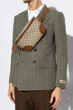 Gucci beige "GG Emblem Medium" fanny pack