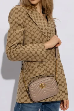 Gucci beige 'GG Marmont' shoulder bag
