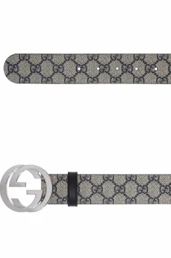 Gucci beige 'GG Supreme' canvas belt