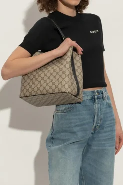 Gucci beige Handbag GG Emblem Small