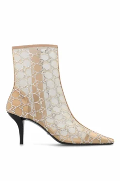Gucci beige Heeled ankle boots