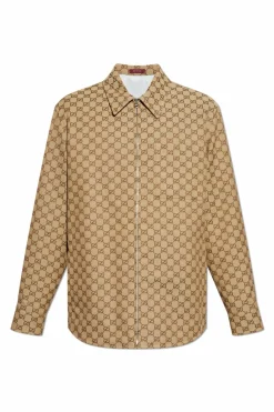 Gucci beige Jacket with GG pattern