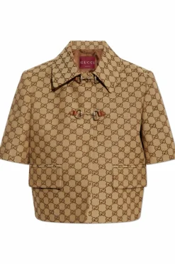 Gucci beige Jacket with short sleeves