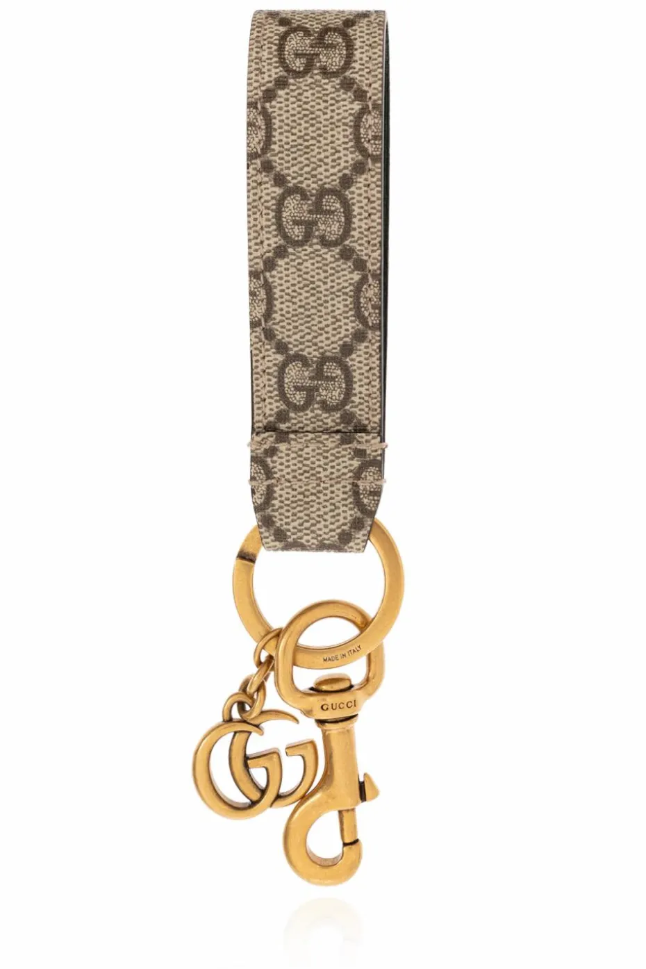Gucci beige Keychain with logo