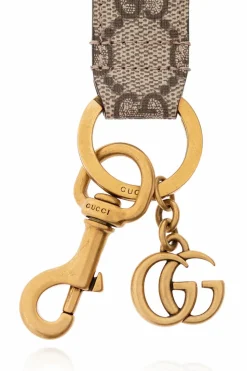 Gucci beige Keychain with logo
