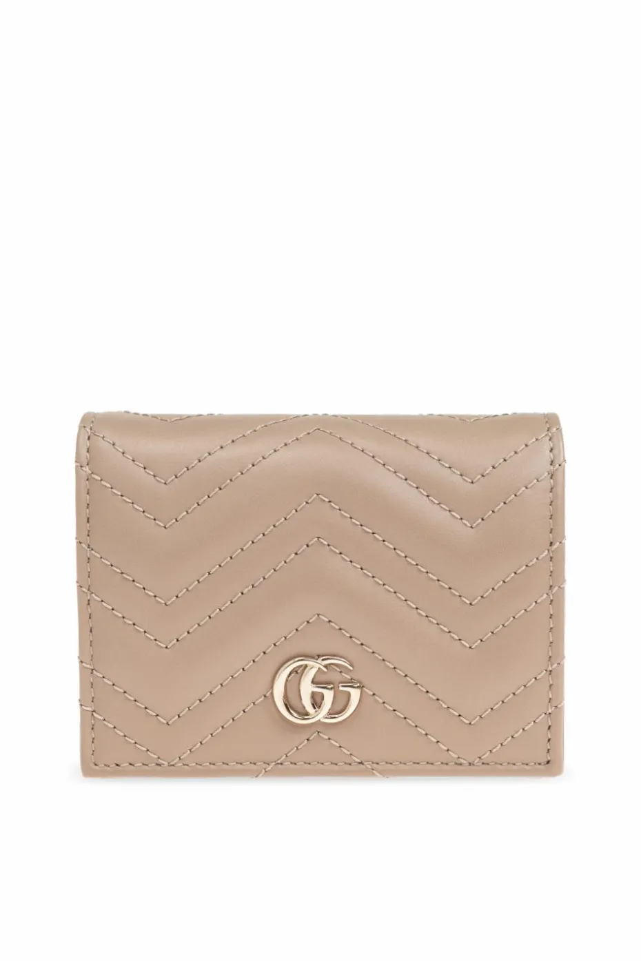 Gucci beige Leather wallet GG Marmont Mini