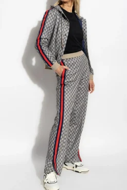 Gucci beige Monogram pants