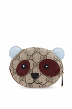 Gucci beige Monogram pouch from the GG Emblem collection