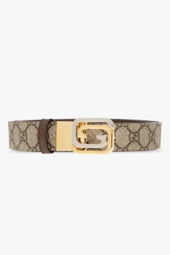 Gucci beige Monogrammed belt