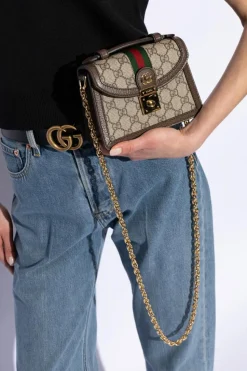 Gucci beige ‘Ophidia Mini’ shoulder bag