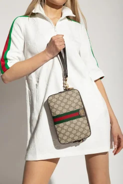 Gucci beige ‘Ophidia’ shoulder bag