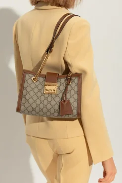 Gucci beige 'Padlock' shoulder bag