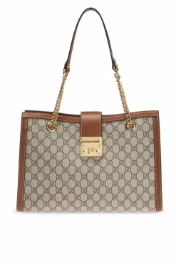 Gucci beige 'Padlock' shoulder bag