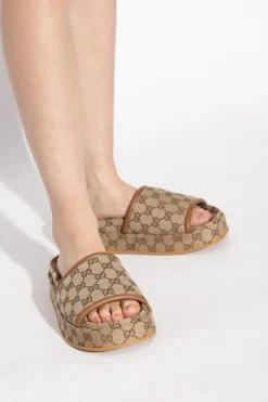 Gucci beige Platform sandals