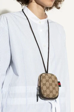 Gucci beige Pouch on a leather belt
