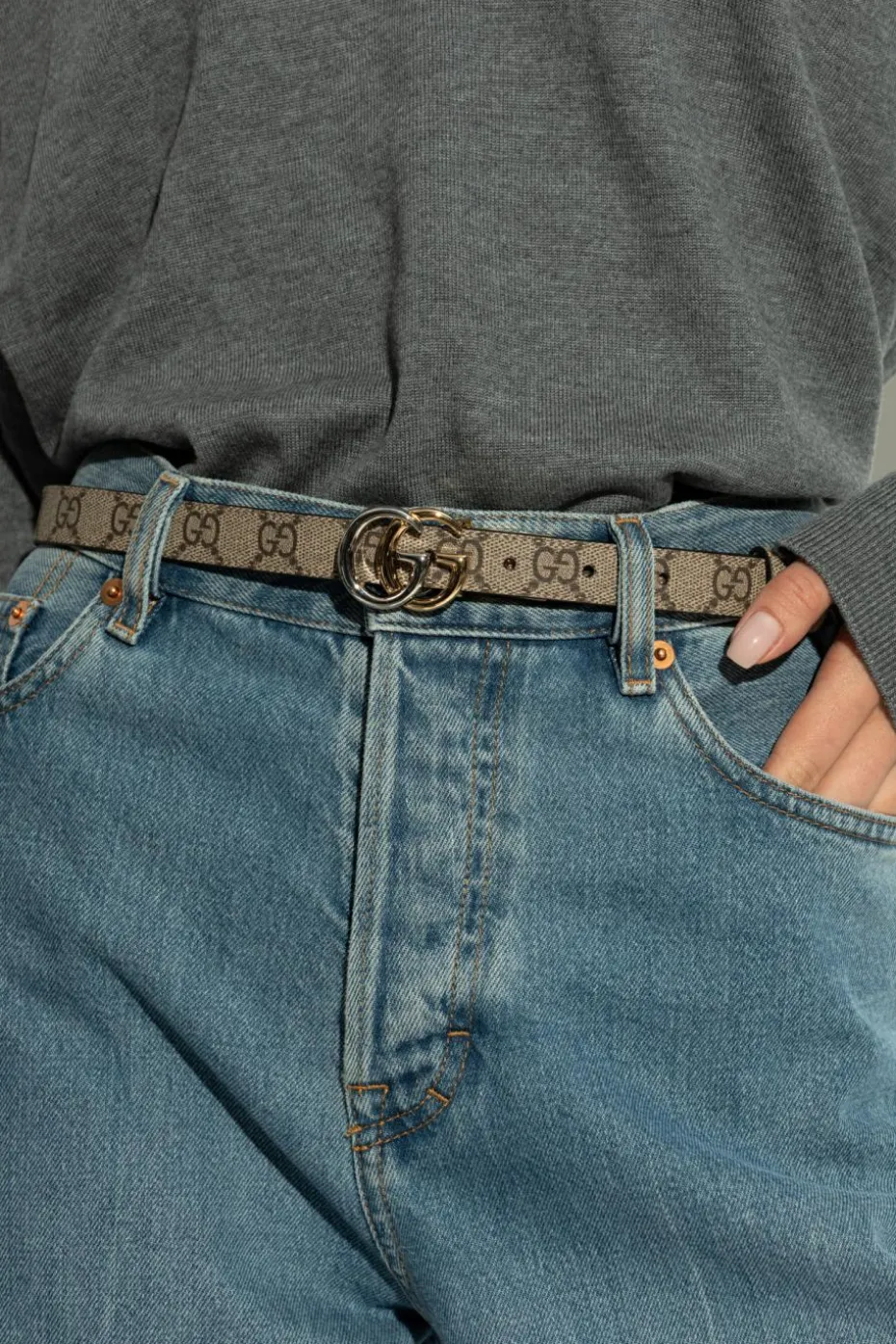 Gucci beige Reversible belt