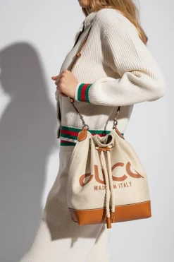 Gucci beige Reversible bucket shoulder bag