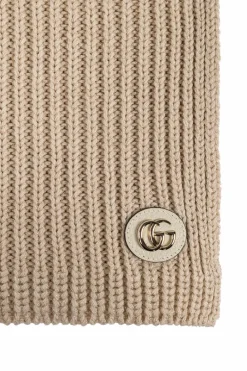 Gucci beige Scarf with lurex thread