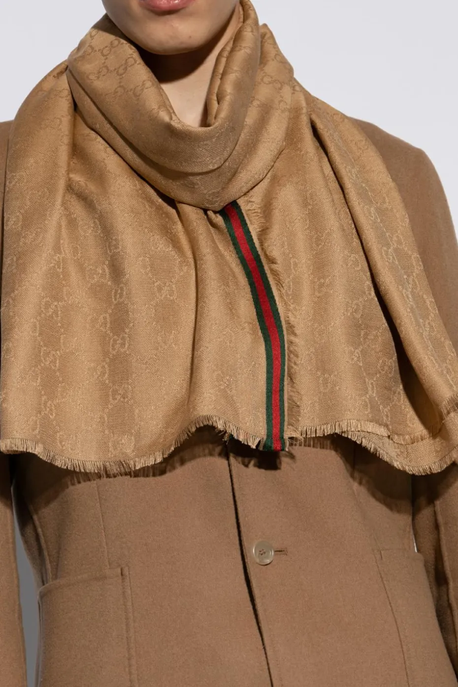 Gucci beige Scarf with monogram
