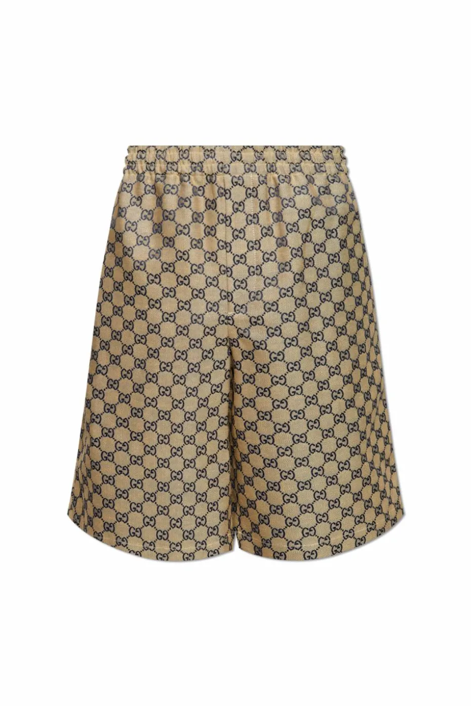 Gucci beige Shorts with `GG` pattern