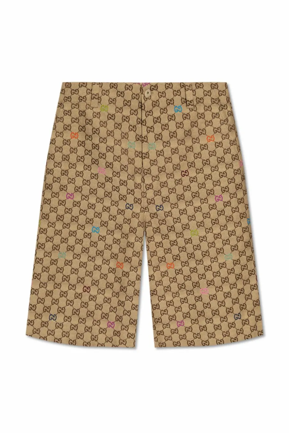 Gucci beige Shorts with "GG" pattern