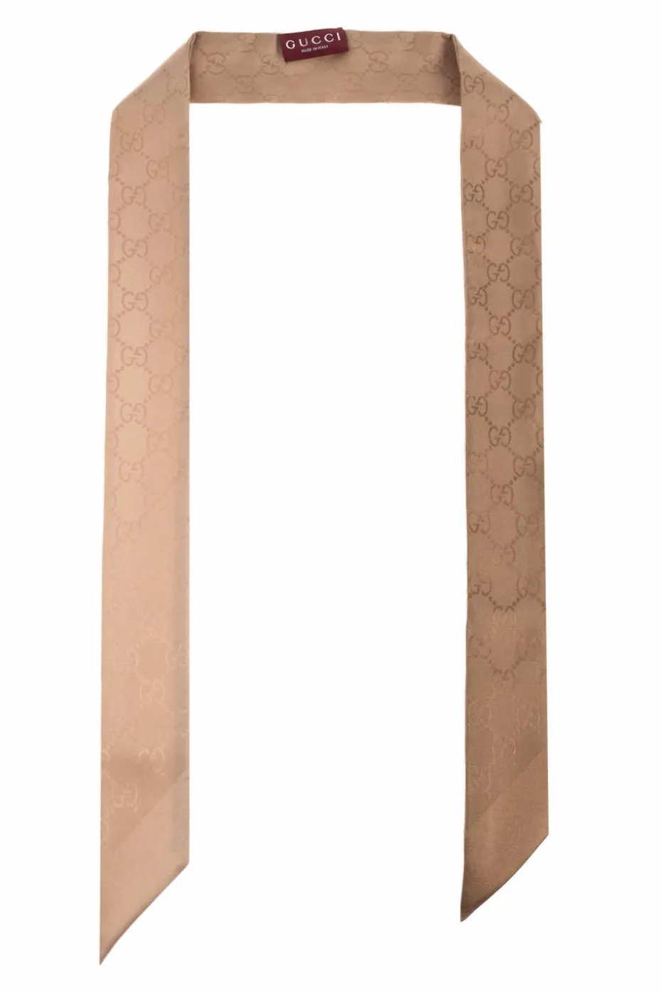 Gucci beige Silk scarf with 'GG' pattern