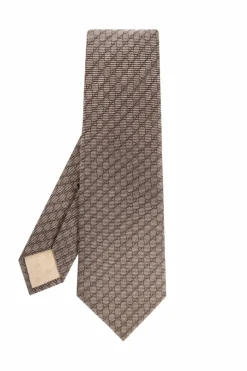 Gucci beige Tie with monogram