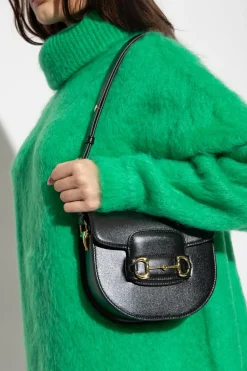 Gucci BLACK ‘1955 Horsebit’ shoulder bag