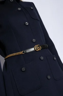 Gucci BLACK Belt with chain