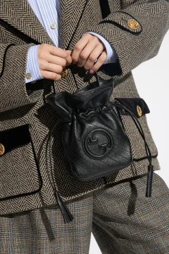 Gucci BLACK ‘Blondie Mini’ bucket bag