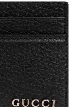 Gucci BLACK Card case with logo